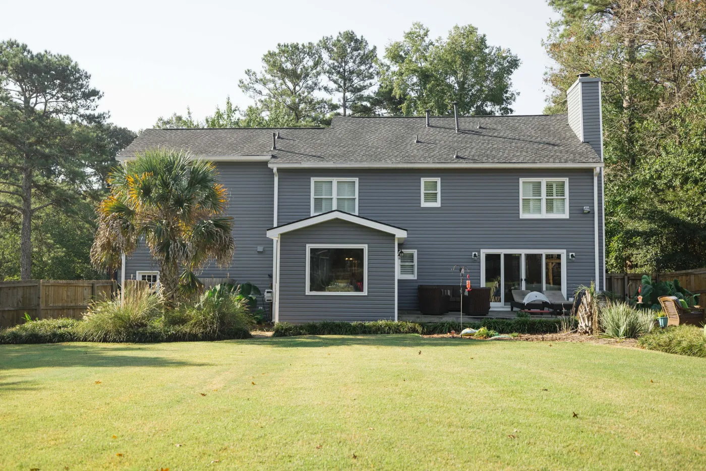 Before and after siding replacement transformation
